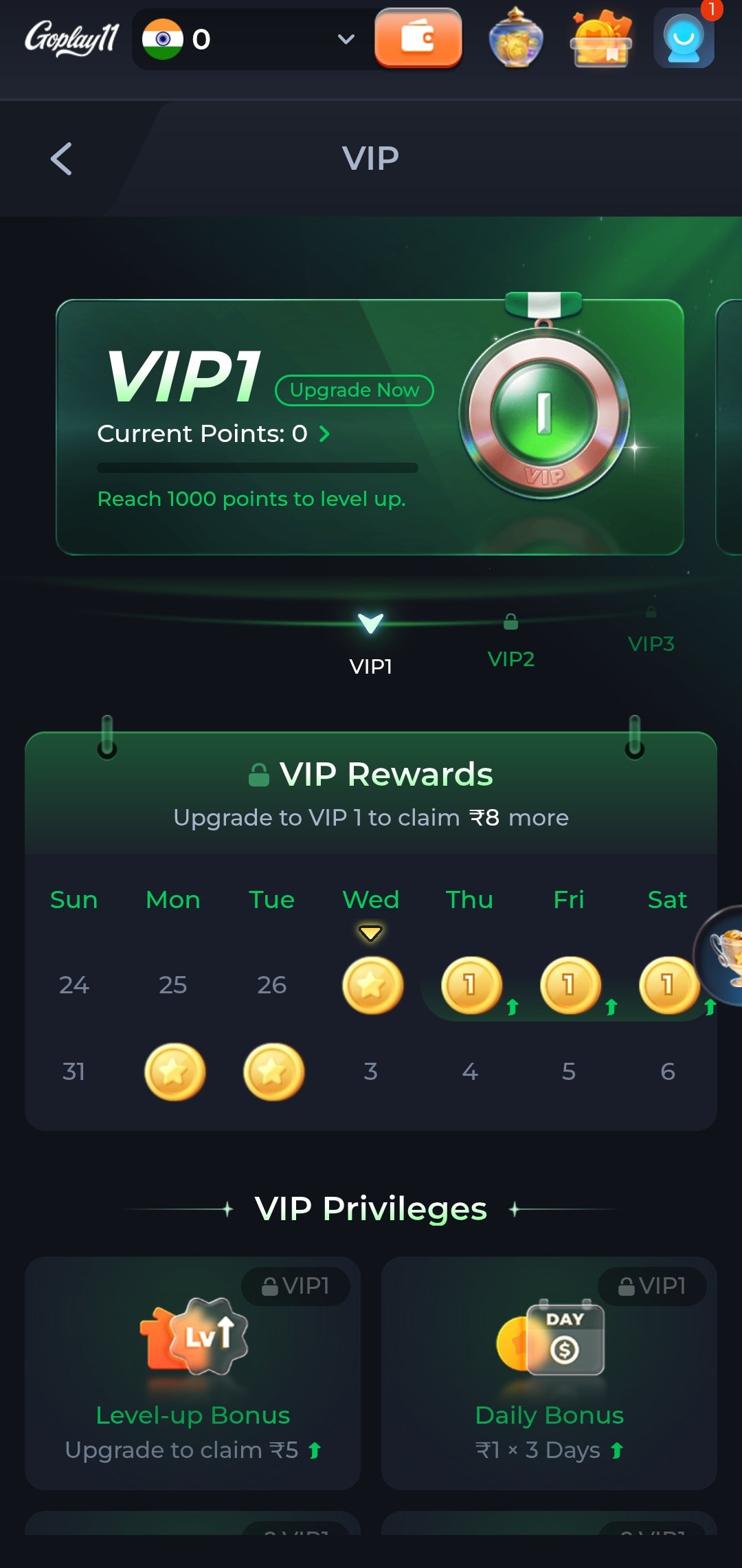 GoPlay Vip Section